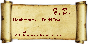 Hrabovszki Diána névjegykártya